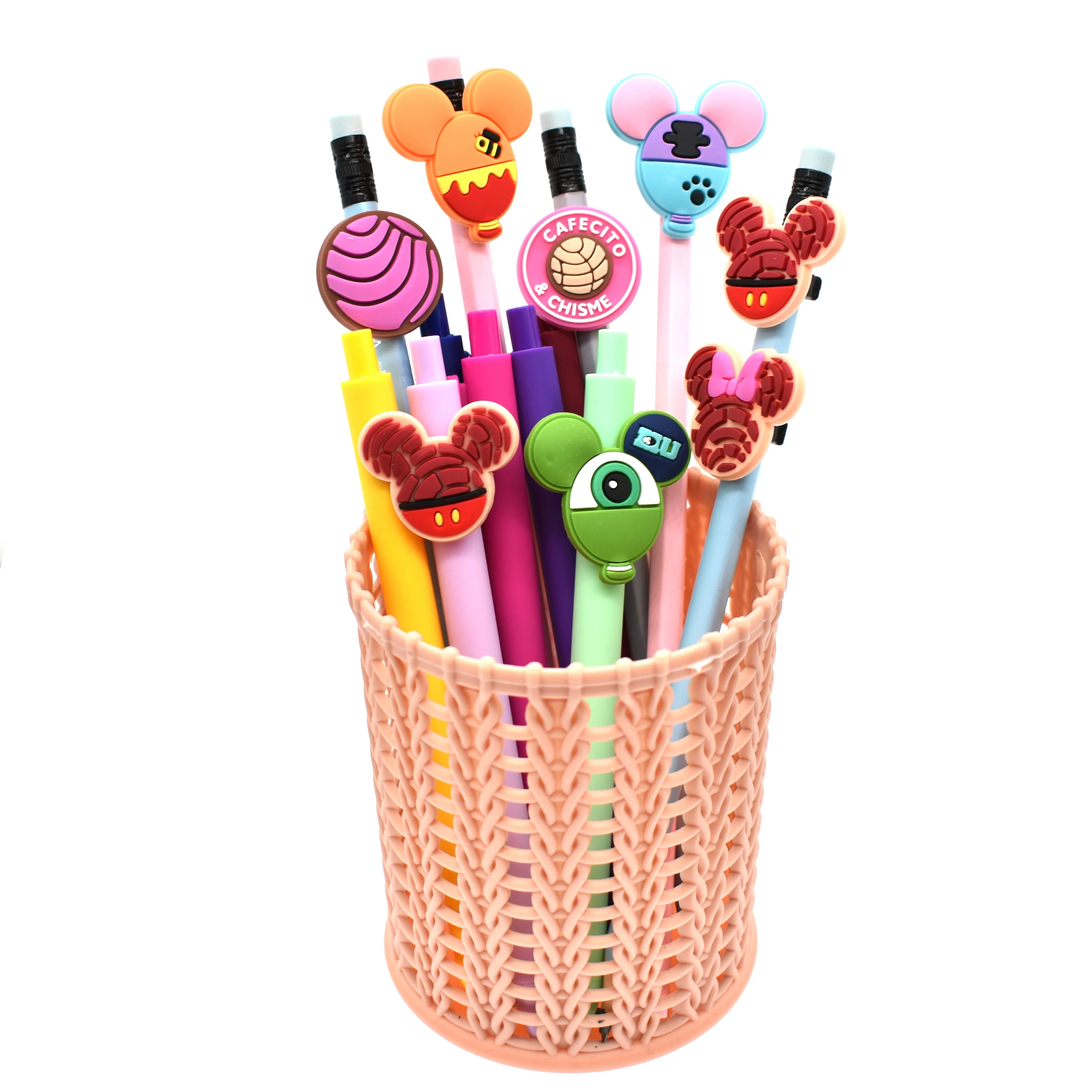 cartoon pencil toppers little miss sunshine pen topper decorations kids pencil toppers silicone accessories