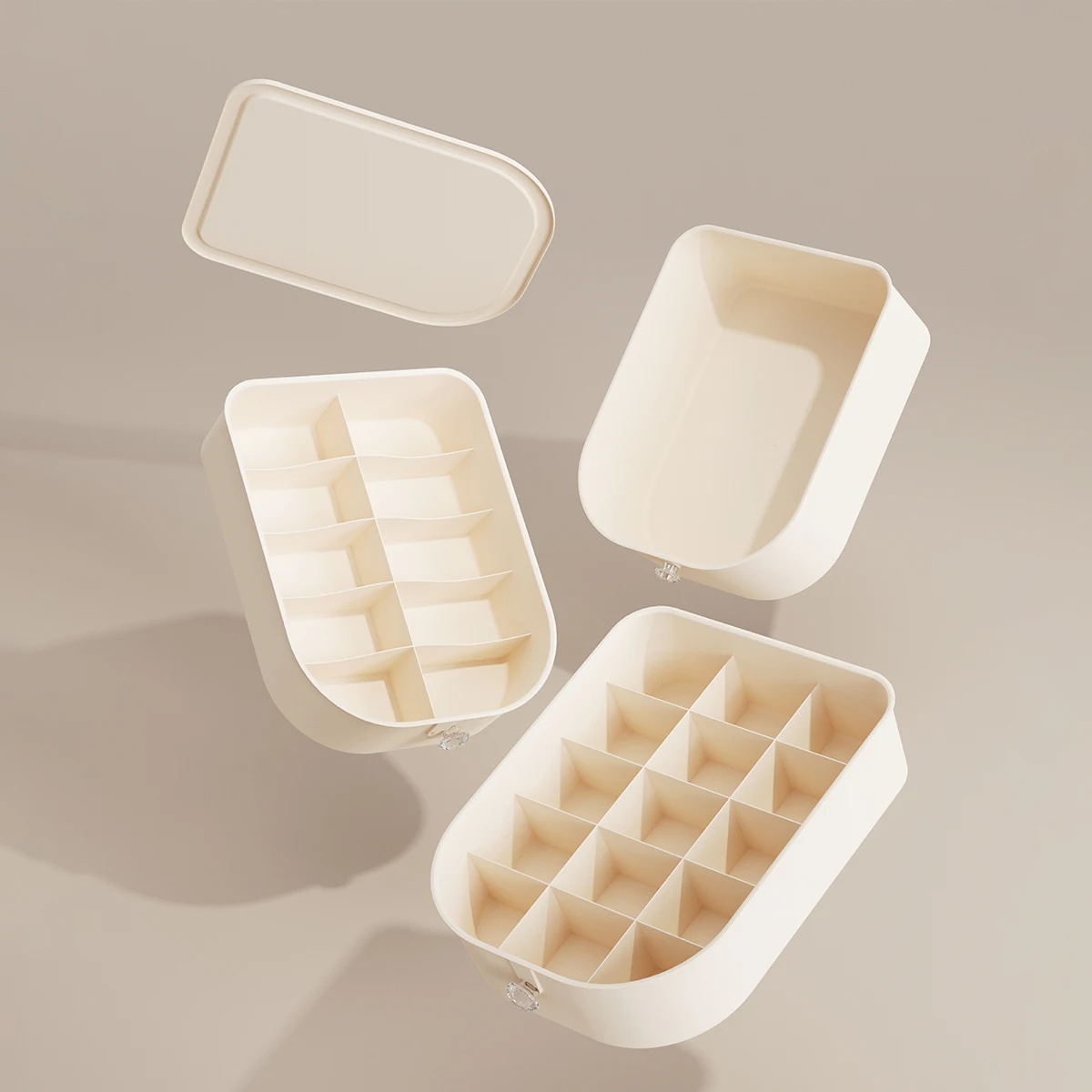 High Quality Custom Style Multicell Plastic Underwear Organizer Storage Box Sock Underwear Storage Organizer