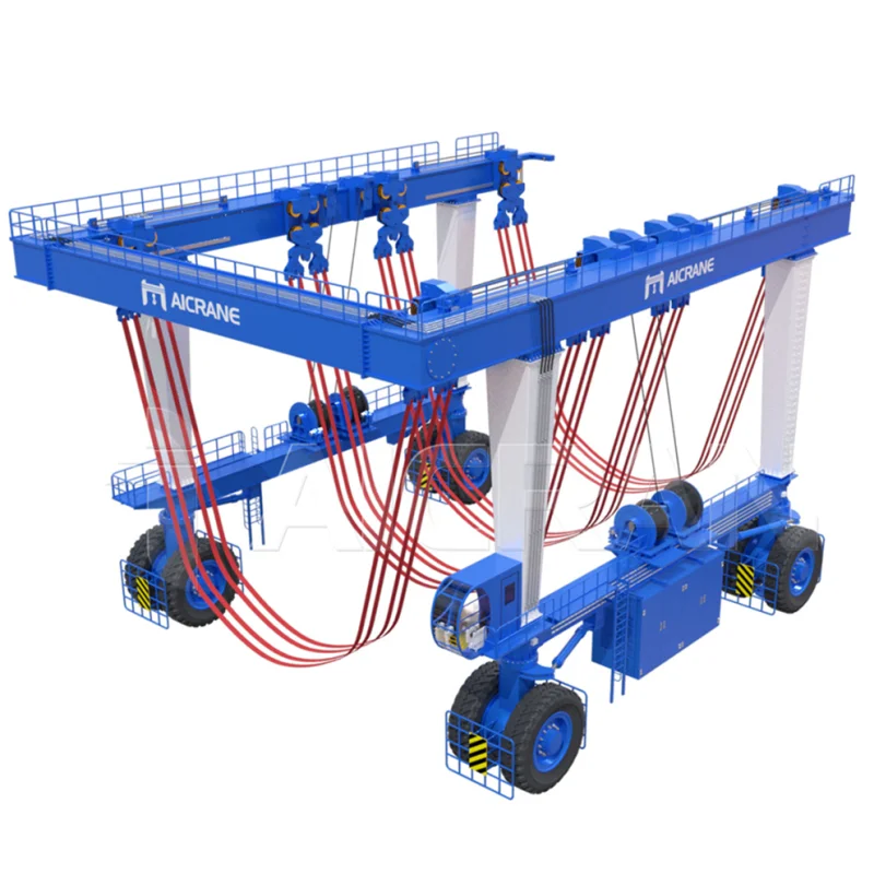Aicrane Brand 100 Ton 200 Ton Boat Lifting Shipyard Gantry Crane Marine Travel Lift