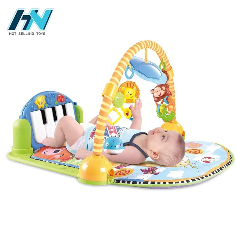 Washbale Baby Play Mat Activity Gym Piano Play Mat Baby Crawling With Animal Toy
