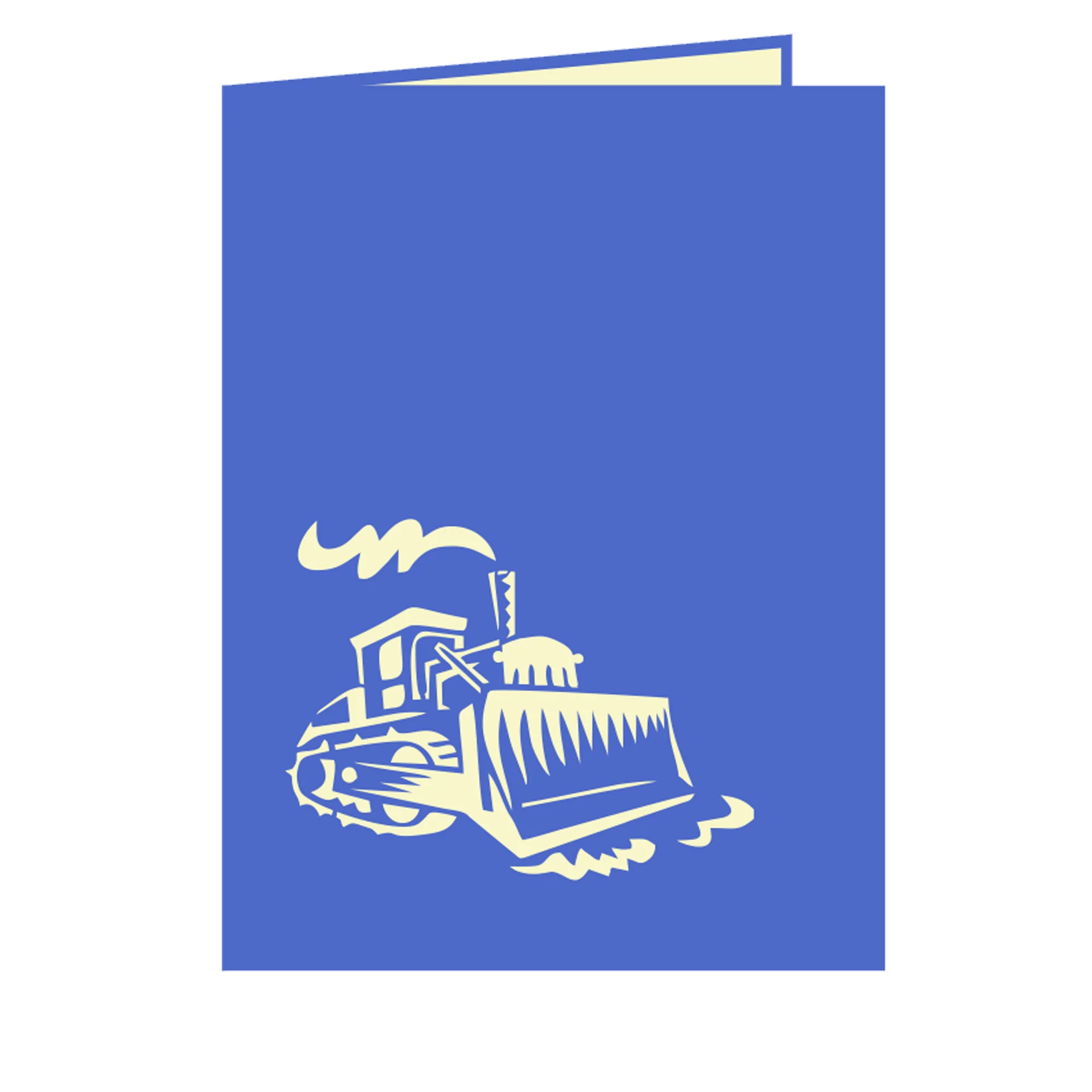 Bulldozers vehicle 3D Pop up greeting card Wholesales Handmade Creative Gift Paper Craft Art Vietnam