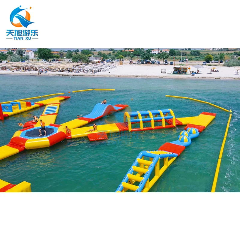 Large Inflatable Water Slide Sea Inflatable Water Park Popular Jumping Slide Inflatable Water Playground