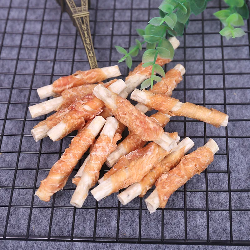 Pet dog snacks molar stick chicken around calcium stick bite resistant to remove bad breath dog food