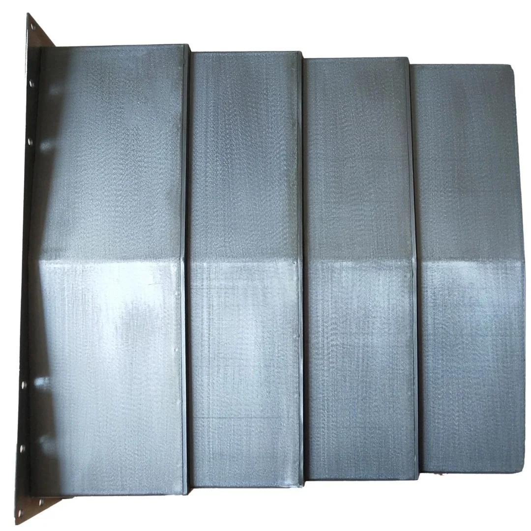 LIONSHELL equipment protection telescopic way cove  machining center stainless steel flat with scissors rail cover sliding plate