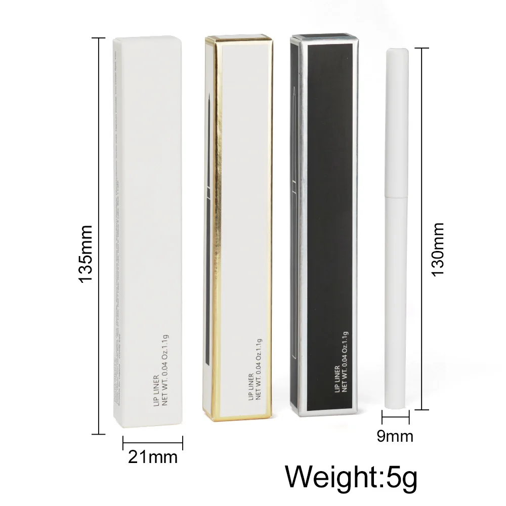 OEM LOW MOQ 15 colors Waterproof Brown Custom Logo Private Label Lipliner Pencil Lip Liner