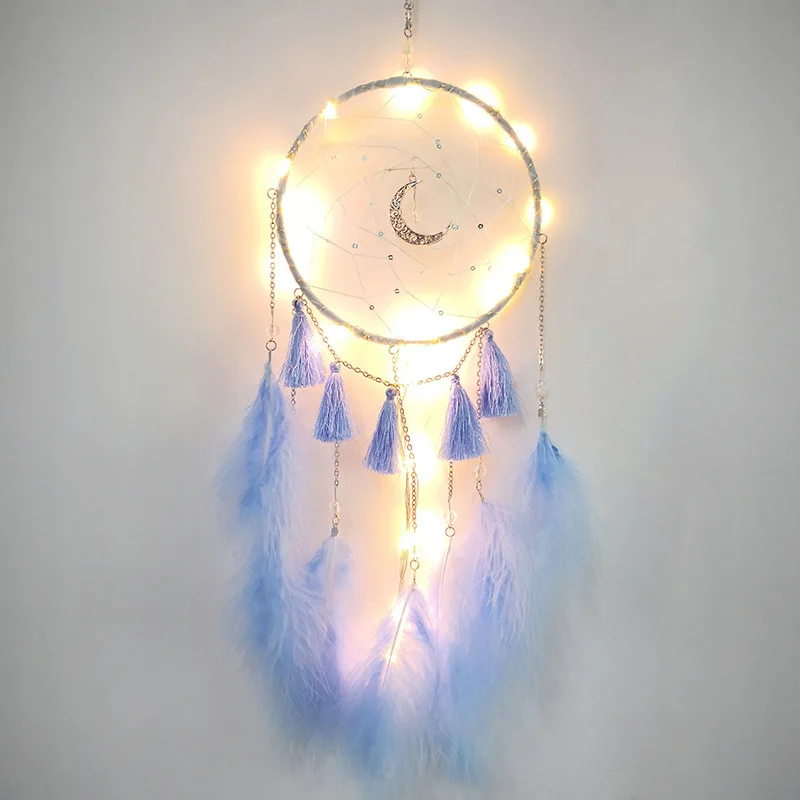Hot Decorative Wall Hanging LED Dream Catcher Rings for Sale for Girls and Kids for Car
