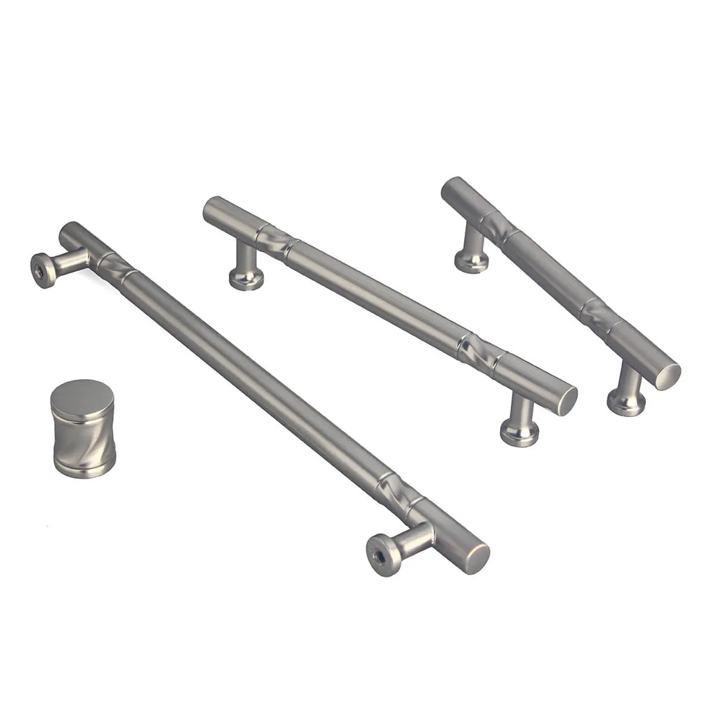 Simple New Modern Style round Zinc Alloy Kitchen Cabinet Pull Furniture Bar Handle and knob