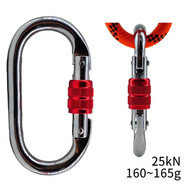 Carabiner titanium steel 25KN high quality CE/EN for sale