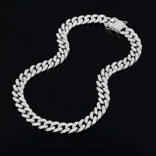 Cheapest Price Hip Hop 925 Sterling Silver 2mm 3mm 4mm 5mm 6.5mm VVS Silica Diamond Necklace Silica Tennis Chain