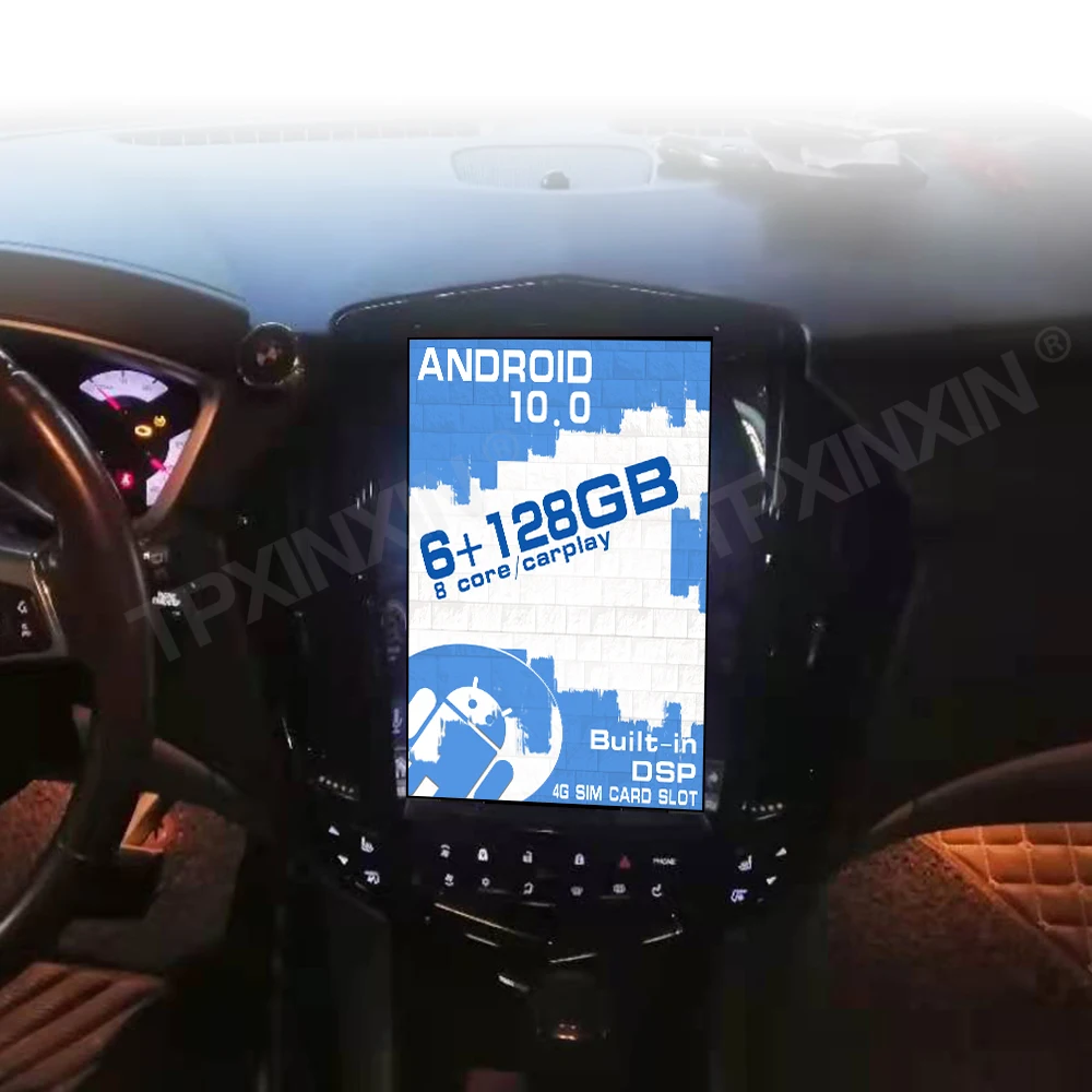 
128GB Tesla Big Screen For Cadillac SRX 2009 - 2012 Android Radio Multimedia Video Player Car GPS Navigation Audio 
