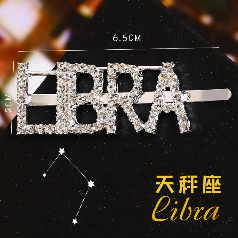 Low MOQ Sample Free hair accessories Gold and Silver Rhinestone Clip red clips