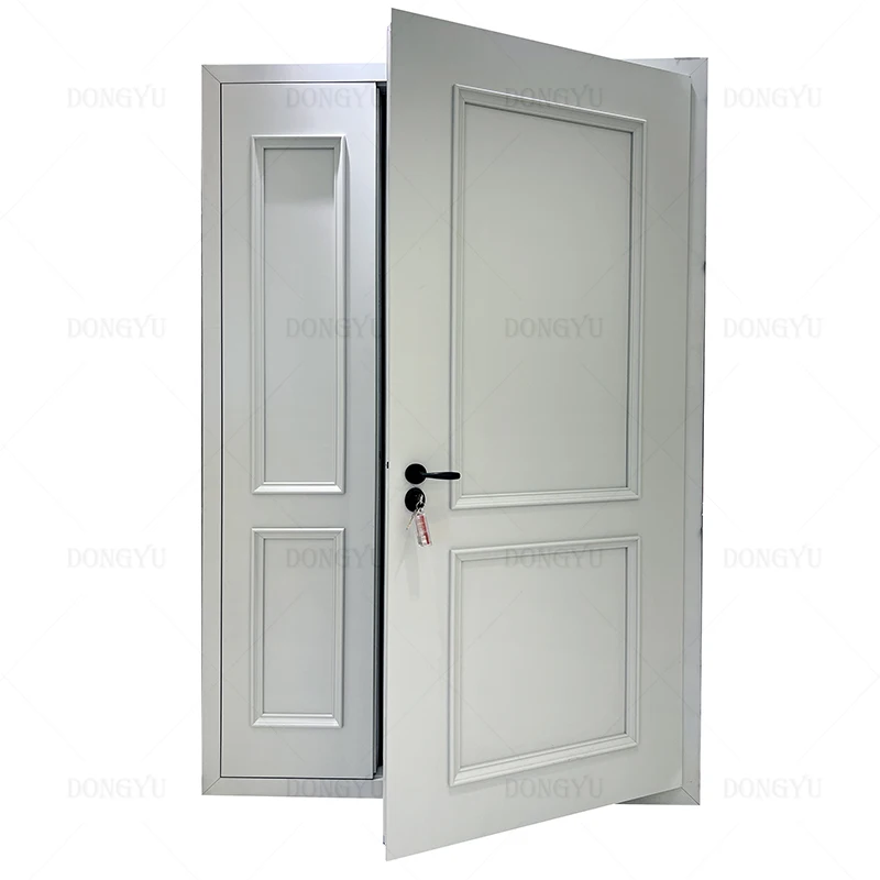 Hot Selling Flat Wooden Door Oman Standard Certified Supplier Swing Wood Door Modern White Casement Solid Wood Door