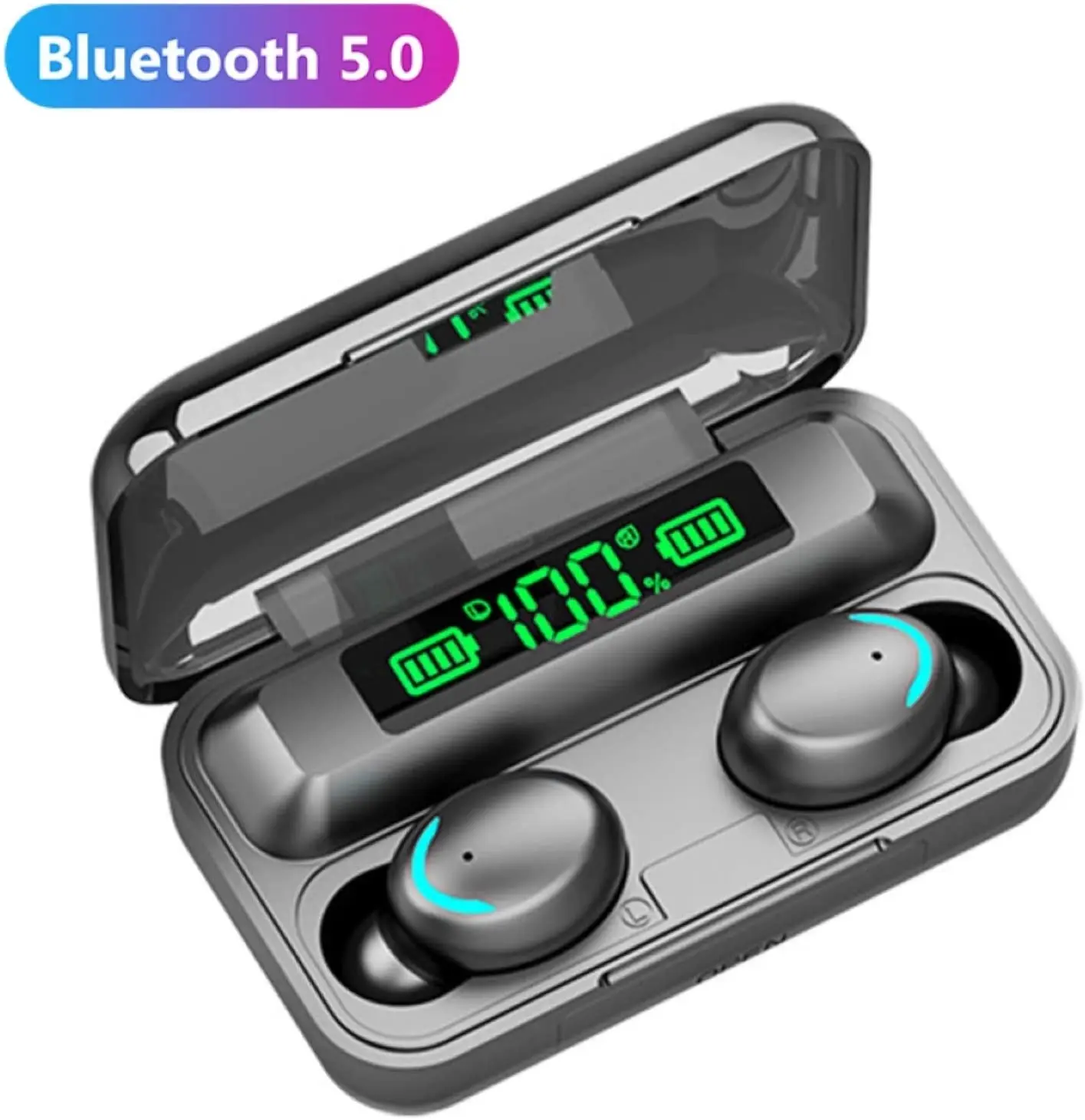 F9-5C наушники-вкладыши TWS Bluetooth наушники 9D беспроводные стерео наушники спортивные водонепроницаемые часы, подходят для мини-наушники для мобильного телефона
