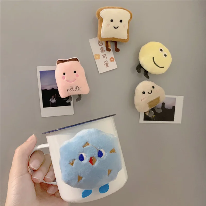 Custom Soft Plush Cartoon Fridge Magnet Eco-friendly Cute Cartoon Plush Dolls Fridge Magnets