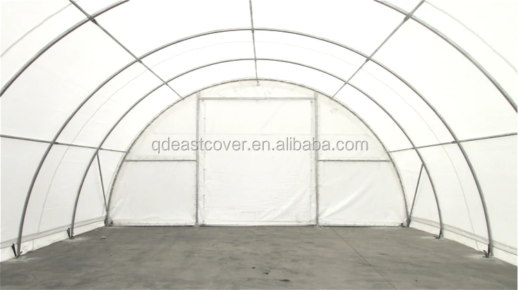 SS304015 Single Trussed Galvanized Steel Tube Frame Dome Storage Shelter