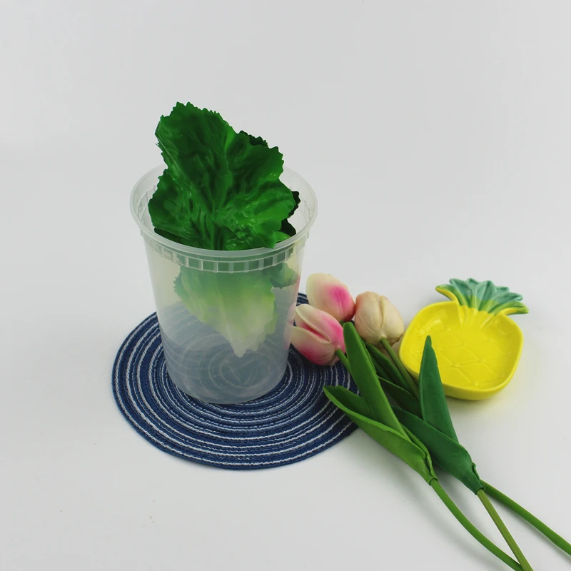 Free sample Disposable Plastic Food Cup Storage Container For Food 500ml Factory Supplier Food Take Out Packaging Box