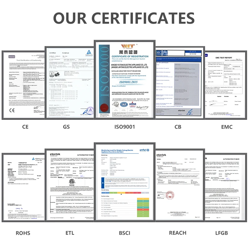 40L Dual-Zone truck refrigerator DC 12 volt fridge with low watts camping fridge freezer portable