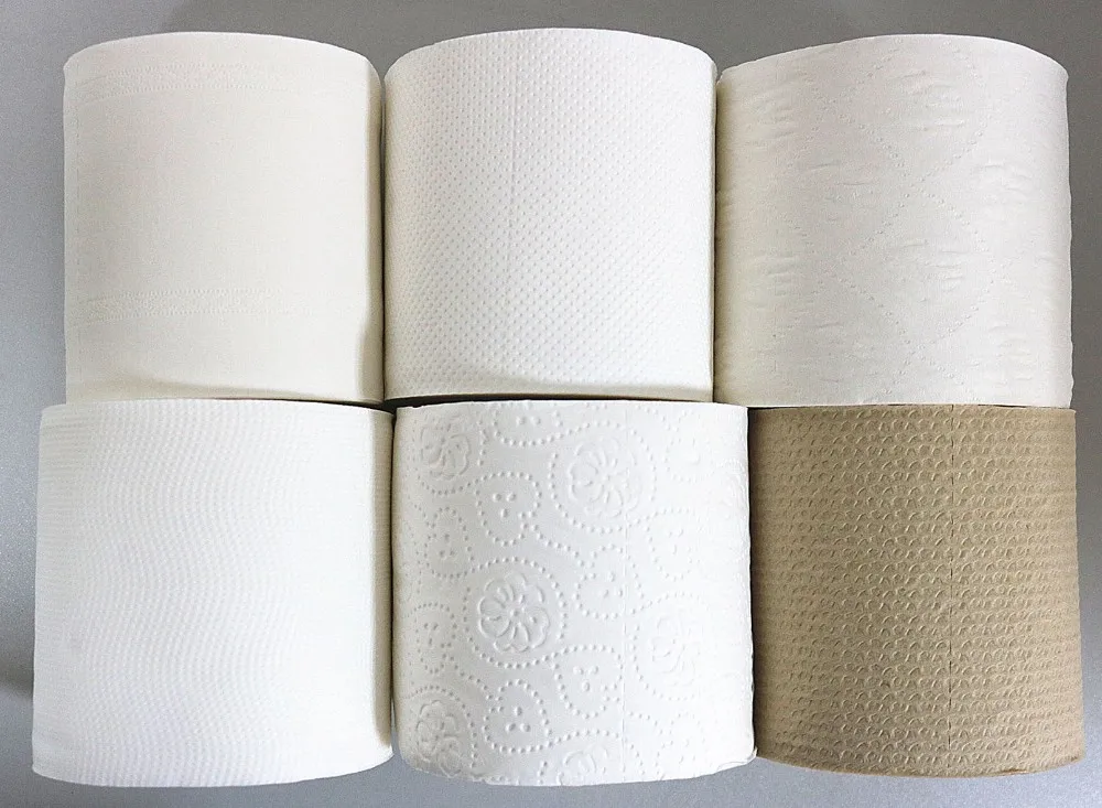 Wholesale 2 Ply Bamboo Toilet Tissues Paper 400 Sheet Custom Embossed Flushable T Roll Paper Toilet for Bathroom
