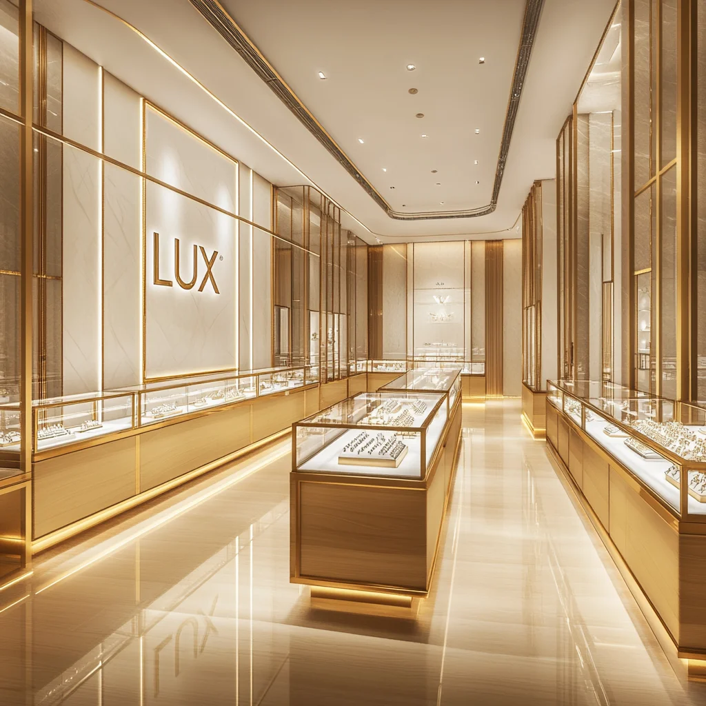 LUX Modern Luxury Jewelry Store Design Display High Quality Jewellery Shop Interior Furniture Layout for Jewelry Store