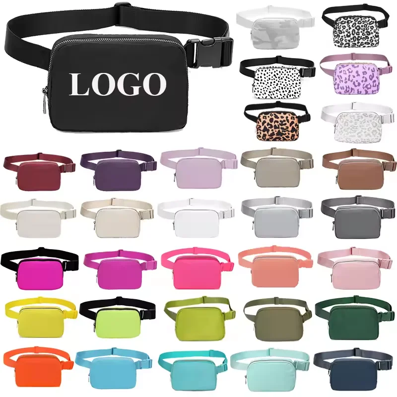 Extender Strap chest pouch custom print logo crossbody waist belt bag for women men waterproof luxury sport nylon fanny pack
