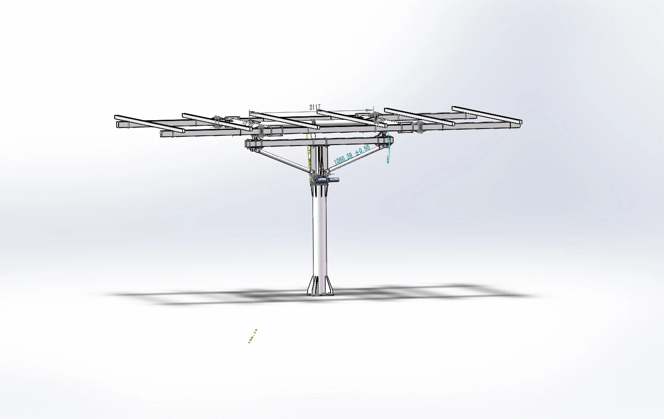 Dual Axis Solar Tracker Pv Tracking System 3-4kw Smart Tracker Power Clean Energy Solar Power Generation Support Bracket