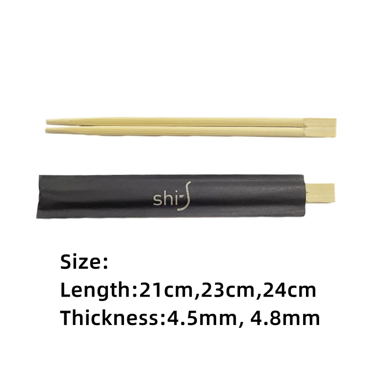 Eco-friendly Wholesale Price Natural Bamboo Twin Chopsticks Sushi Stick With Paper Package
