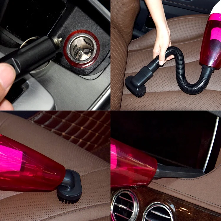 Portable Car Vacuum Cleaner Small Mini Auto Vacuum Cleaner Handheld Vacuum Cleaner With LED Light
