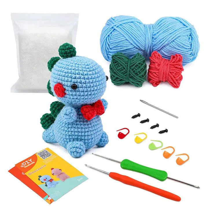 Crochet hand sewing animal toy set yarn for knitting yarn for adults and kid other embroidery usable sewing supplies