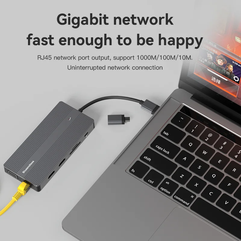 DisplayLink docking station multifunction usb-c sd/tf card reader usb3.0 hub type c multi port 11 in 1 type-c hub