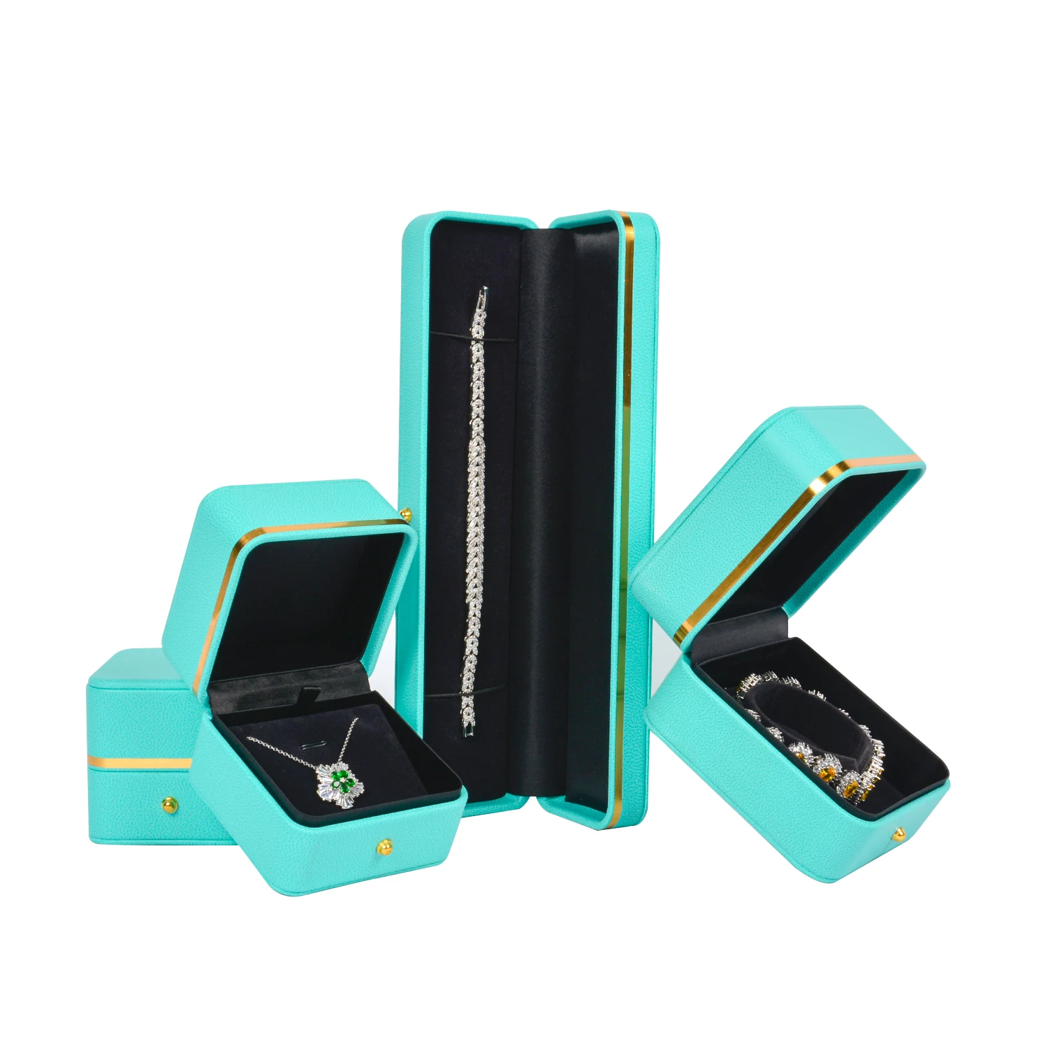 Wholesale Custom Luxury Jewelry Packaging Hot Stamping Logo