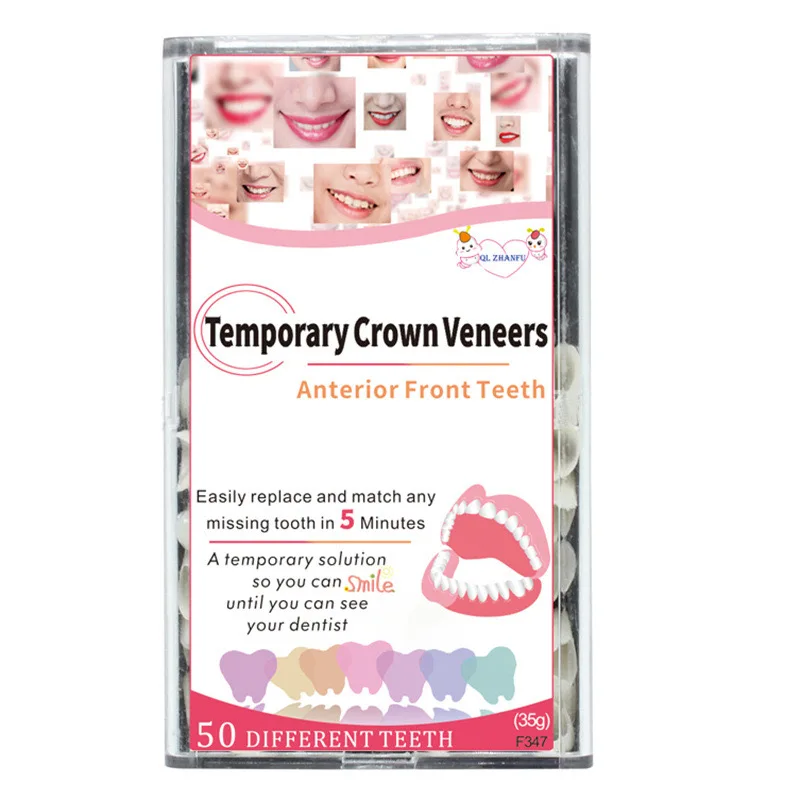 High Quality Dental Temporary Crown Veneers Teeth Dental Materials CE Composite Porcelain Veneer Resin Light Cure Anteri Manual