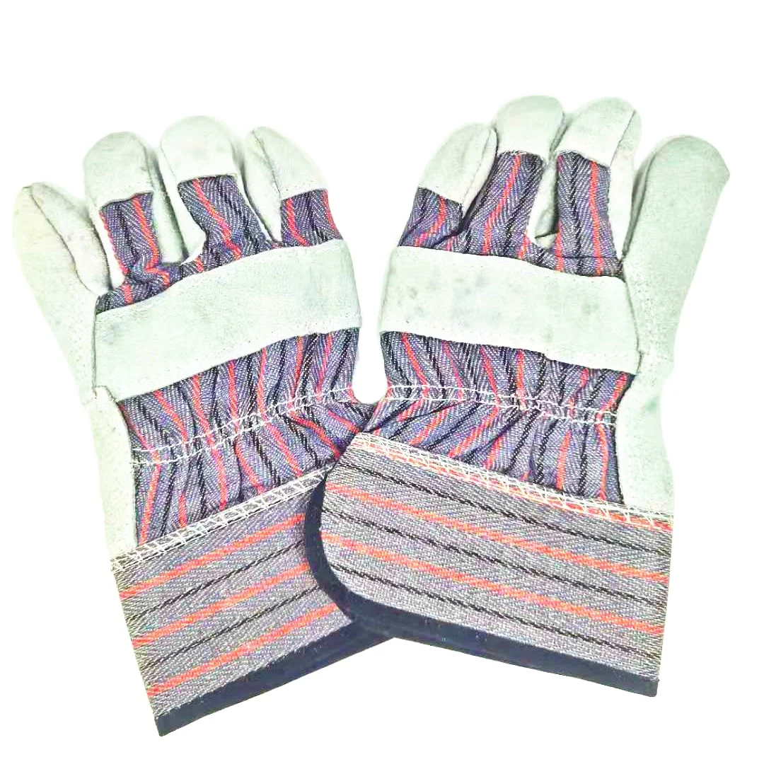High Quality Outdoor Welding Gardening Cowhide Leather Gloves for Clipping Wear Resistant Safety