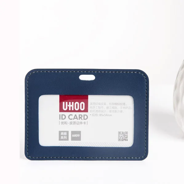 Мягкий кожаный держатель для карт uhoo 6809 удостоверения личности медсестры шнурок и катушка Бейджа