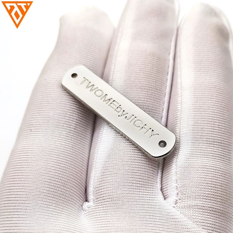 Metal Labels Tags High Quality Custom Stainless Steel Clothing Label Oem and Odm Custom Metal Bag Logos for Clothing Metal Label