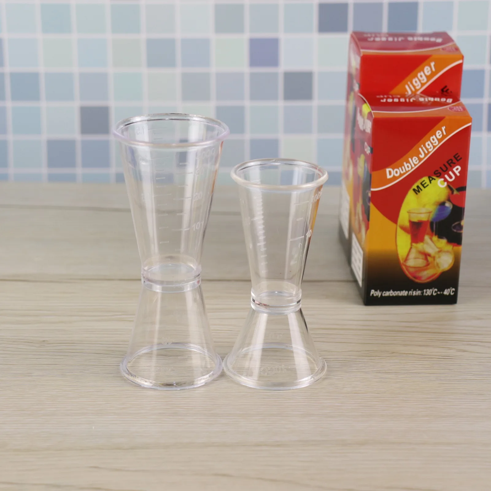 10/20cc measuring jigger 20/40cc wine jigger plastic bar jigger