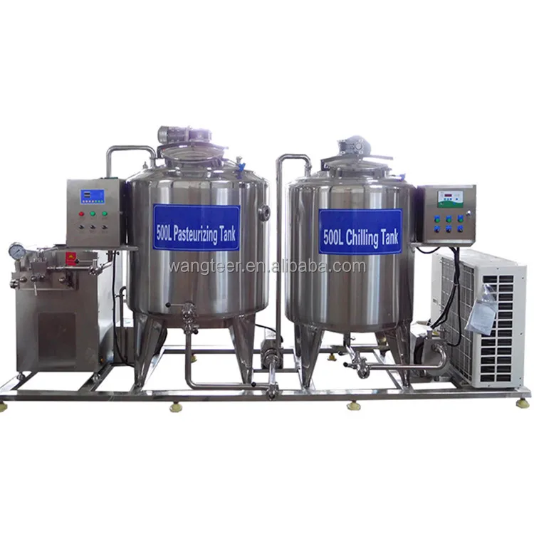 500L Juice Pasteurizer and chilling Tank Ice Cream Small Milk Pasteurization Machine