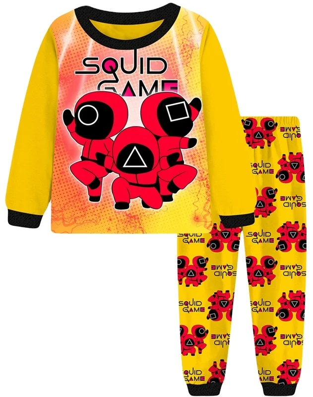 J2 kid Summer Autumn Long Sleeves Pajamas Cartoon Kid Boys Girls Sleepwear Children Home wear Kids Pajamas