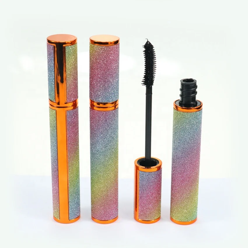 unique radiant rainbow color black ink 4d silk fiber vegan volume boost mascara