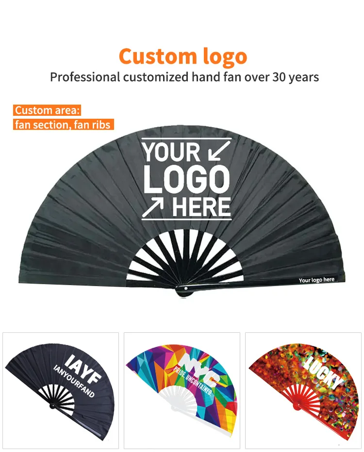 UV Clack Reflective Mushrooms Big Hand Fan Customized Rave Hand Held Fans