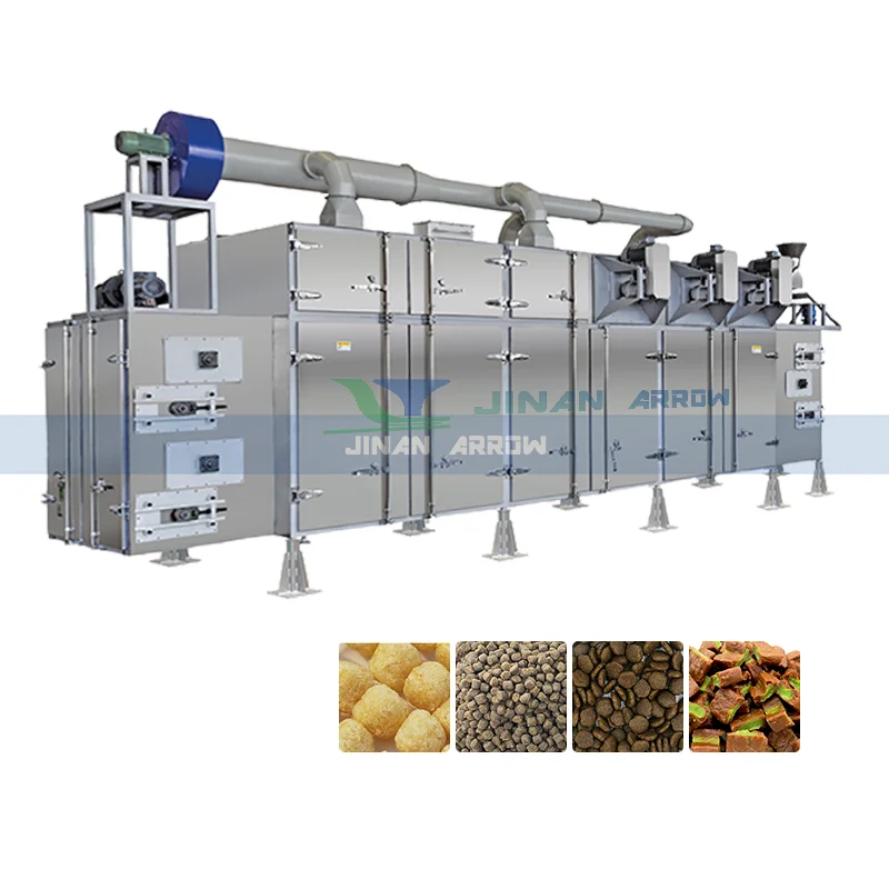 Aquatic Feed Pet Baked Food Tissue Protein Belt Cross Circulation Drying Machine