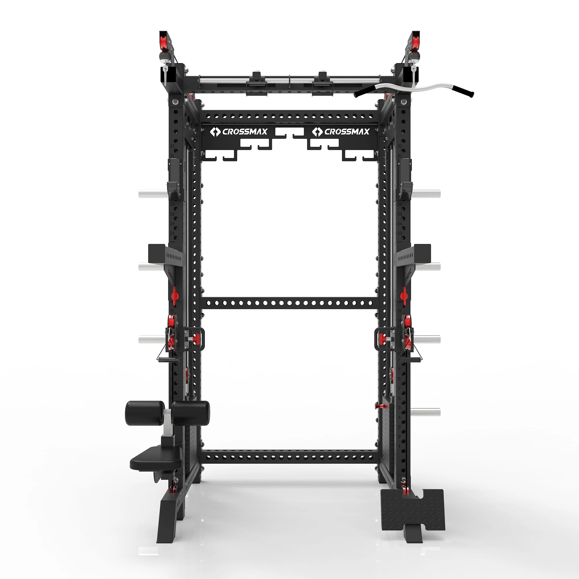 Exercise gym fitness power rack plate loaded functional trainer