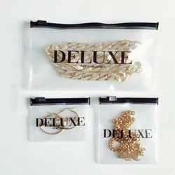 Biodegradable wig plastic packaging poly bag frosted zip lock hair extension bags