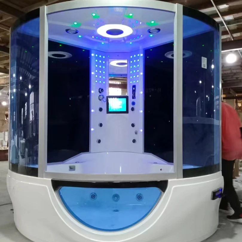 Steam bath shower black arc shower room standing massage luxurious steam shower enclosure suppliers