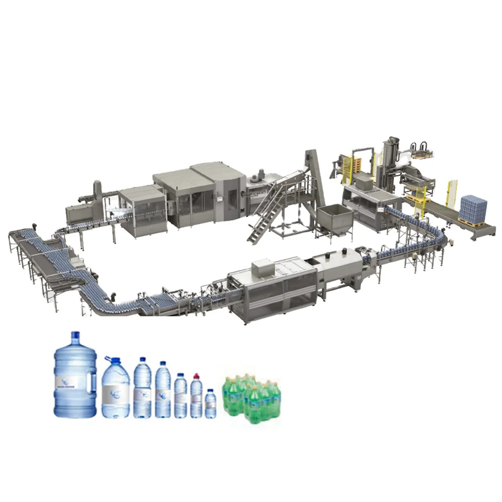 Full automatic bottle drinking pure mineral water bottling equipment filling capping machine production line