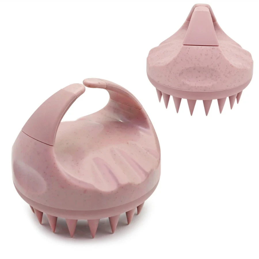 Wholesale Multifunctional Wheat Straw Soft Silicone Scalp Massager Women Bathing Shampoo Brush Scalp Massaging Brush