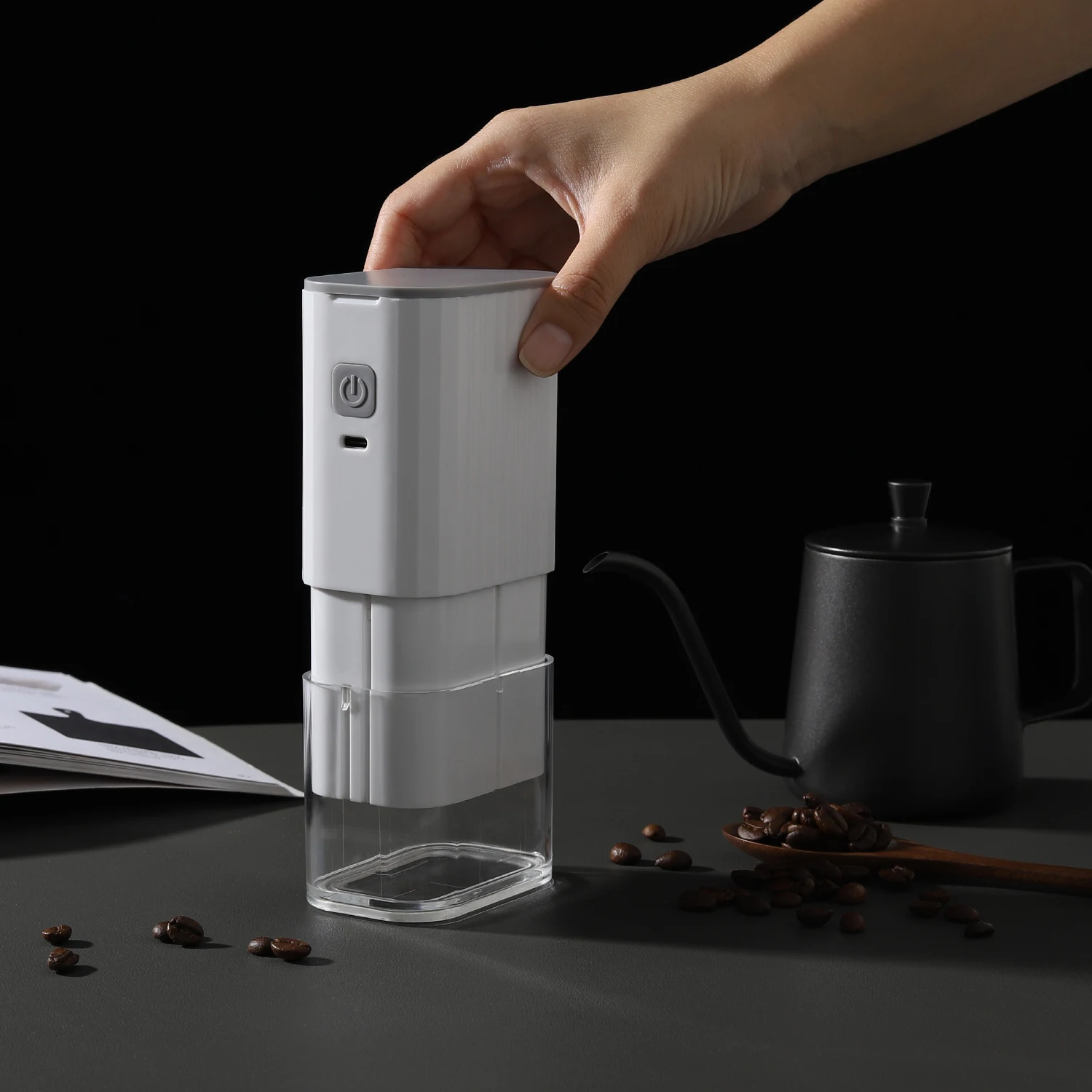 New Coffee Tools Travel Picnic Portable Rechargeable Coffee Bean Grinder Ceramic Burr Electric Coffee Maker Grinder