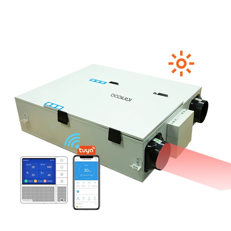 Intelligent Tuya app fresh air heat exchanger ventilation with internal circulation