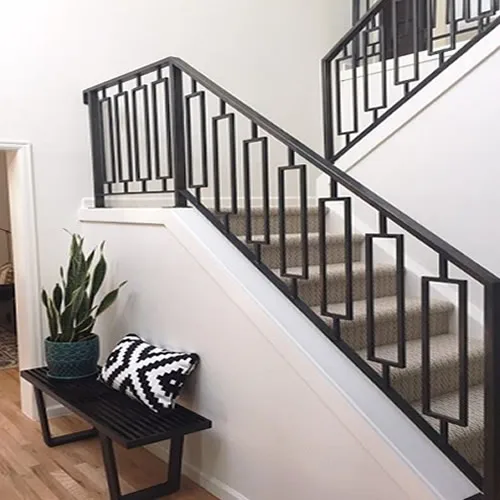 Easy assembled modern indoor wrought iron stair railing staircase designs