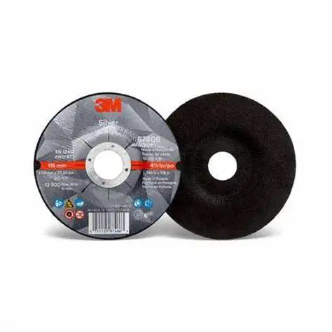 3M 87466 Silver Cut-Off Wheel Type 27 Metal Cutting Wheel For Angle Grinder or Cut-Off Tool 4.5inch Arbor Hole