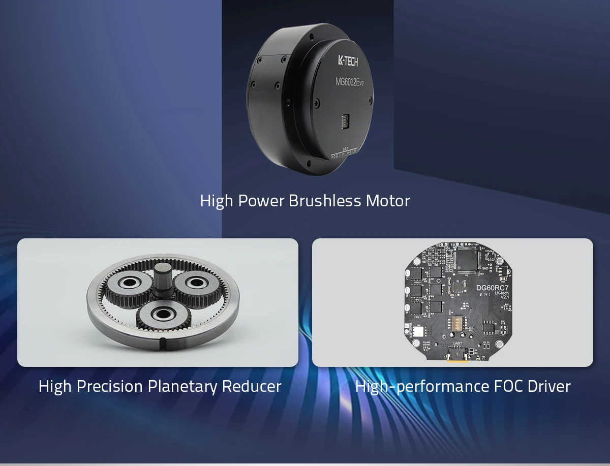 MG6012E brushless reduction ratio 1:8 mini Gear motor mini size for exoskeleton robotic arm